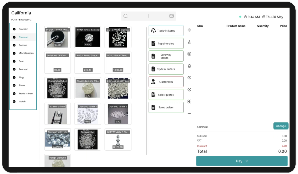 Jewelry point of sale system integrated with Microsoft Dynamics 365 Business Central